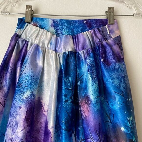 Choies sz M blue abstract midi flare fairy‎ Y2k skirt - Picture 5 of 9